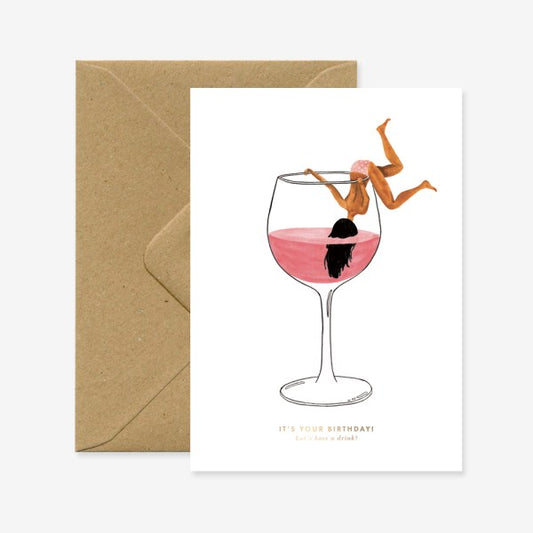 Postkaart 'Just a drink'