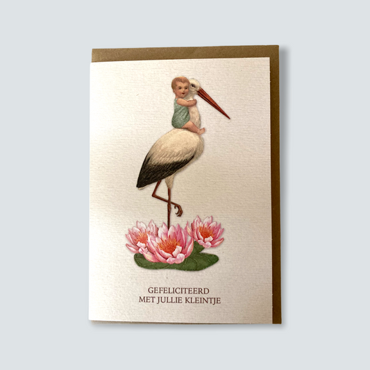 Postkaart  'Gefeliciteerd met jullie kleintje'