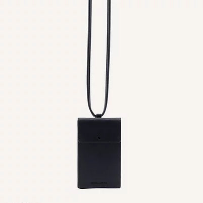 Telefoontasje - zwart (vegan leather)