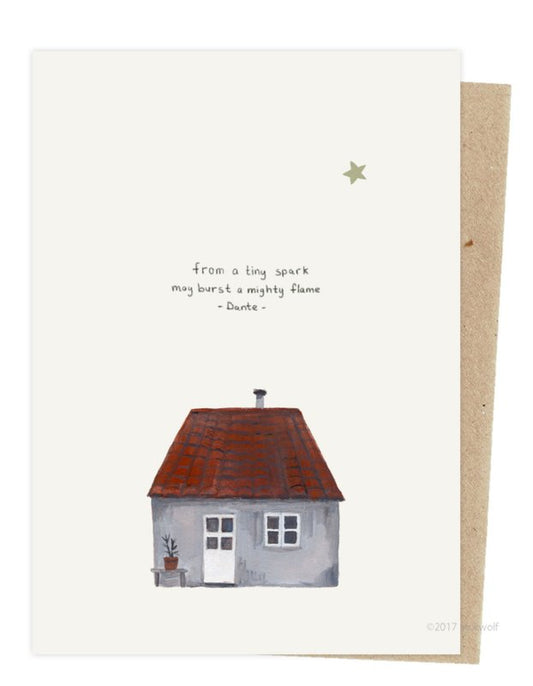 Kerstkaart 'minihuisje'
