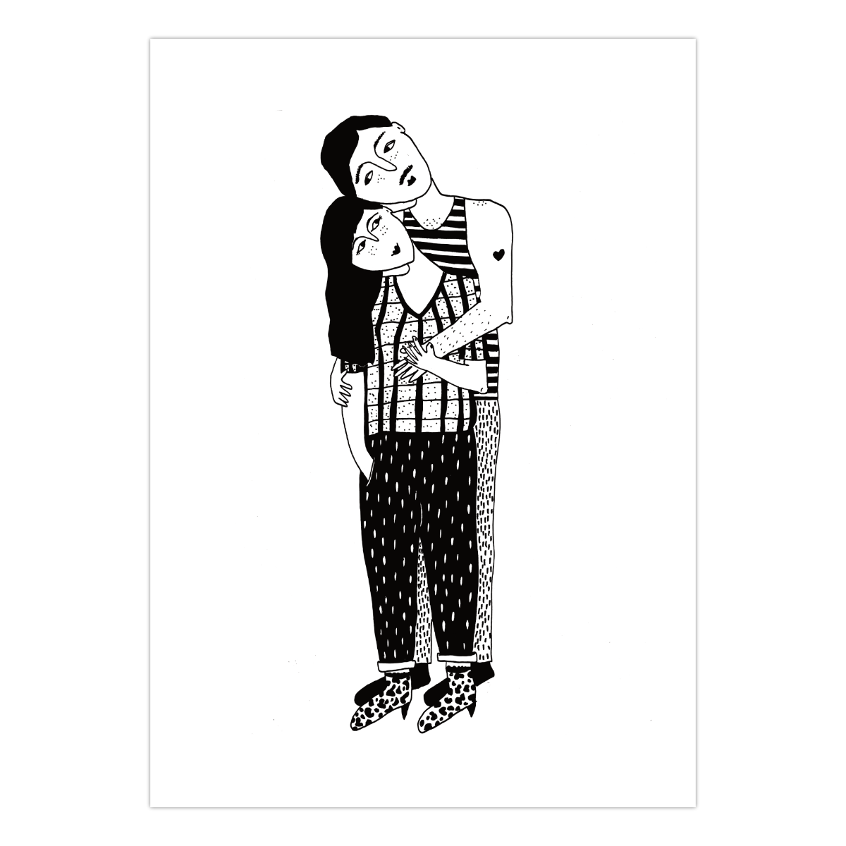 Postkaart 'Hugging' - Helen B.