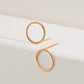 Open circle studs - 9ct recycled gold