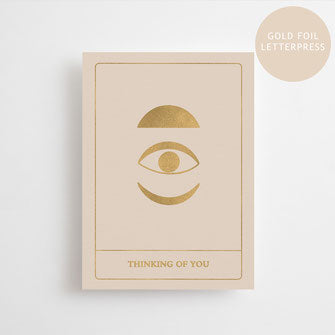 Postkaart 'Thinking of you' - golden edition