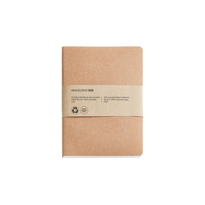 Soft Recycled Leather Notebook A6 & A5 - Kraft